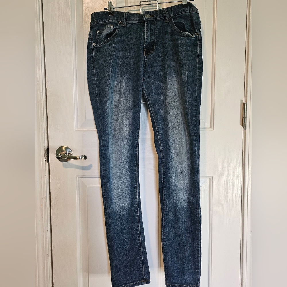 Carbon Dark Blue Skinny Flex Jeans Size 34x32